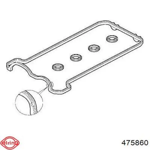 Junta de tapa de válvulas derecha A1190102430 Mercedes