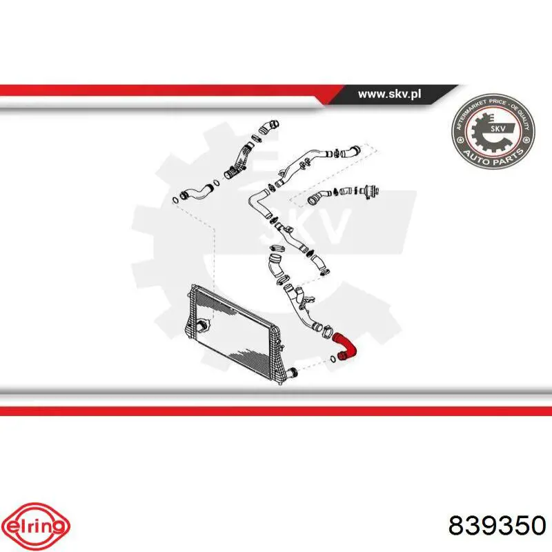 Comprar 839350 Elring Junta tórica del tubo del intercooler
