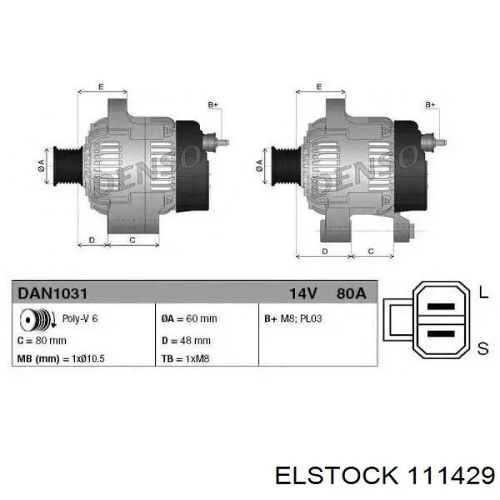 11-1429 Elstock cremallera de dirección