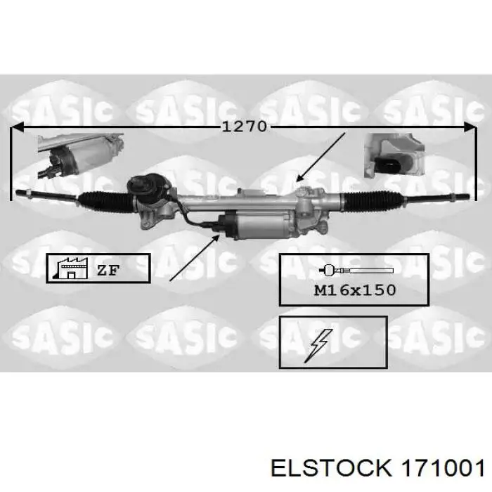 17-1001 Elstock cremallera de dirección