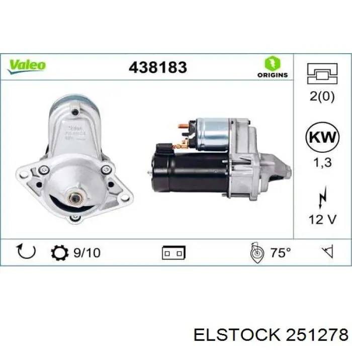 251278 Elstock motor de arranque