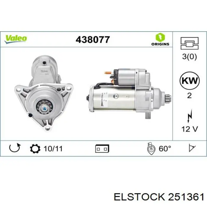 Motor de arranque 0001218116 VAG