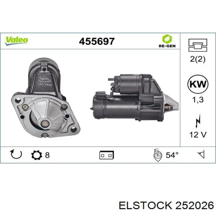 25-2026 Elstock motor de arranque