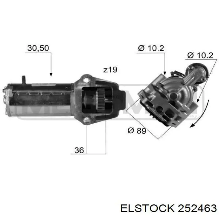 25-2463 Elstock motor de arranque