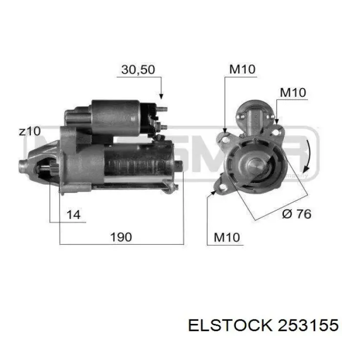 253155 Elstock motor de arranque