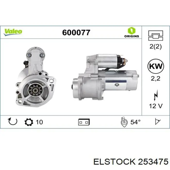 25-3475 Elstock motor de arranque