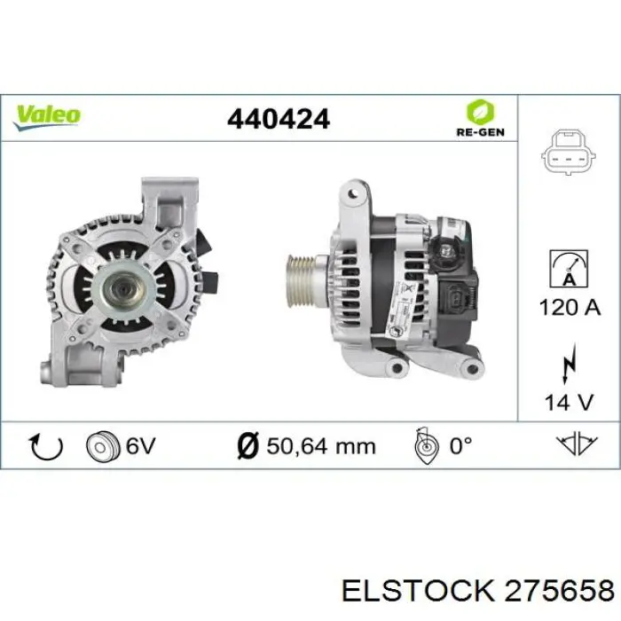 27-5658 Elstock alternador