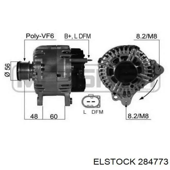 Alternador Volkswagen Caddy 4 SAB, SAJ