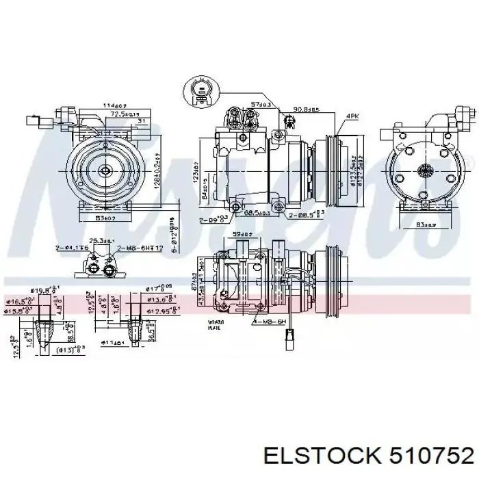 Compresor de ac Elstock 510752