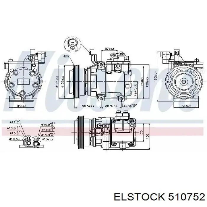 510752 Elstock Compresor climatizador