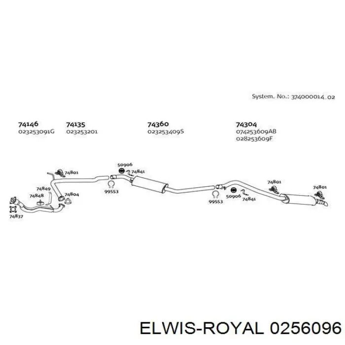0256096 Elwis Royal junta de colector de admisión