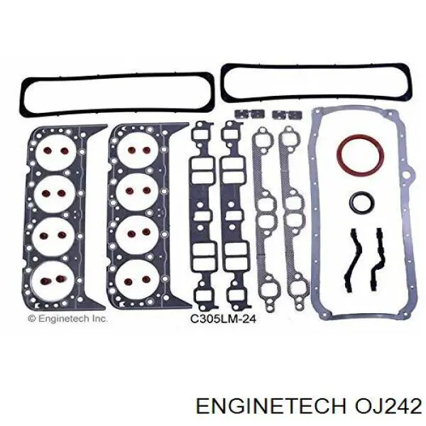 OJ242 Enginetech junta, cárter de aceite