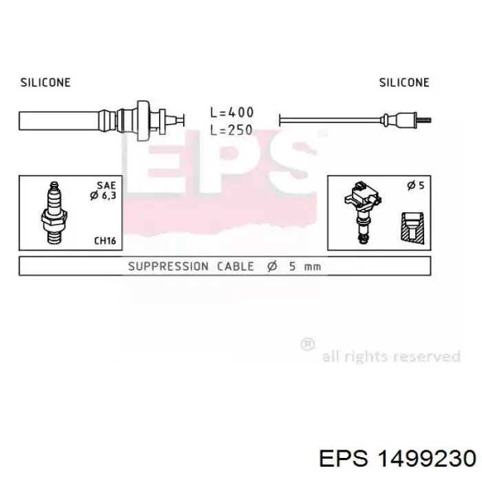 1.499.230 EPS juego de cables de encendido