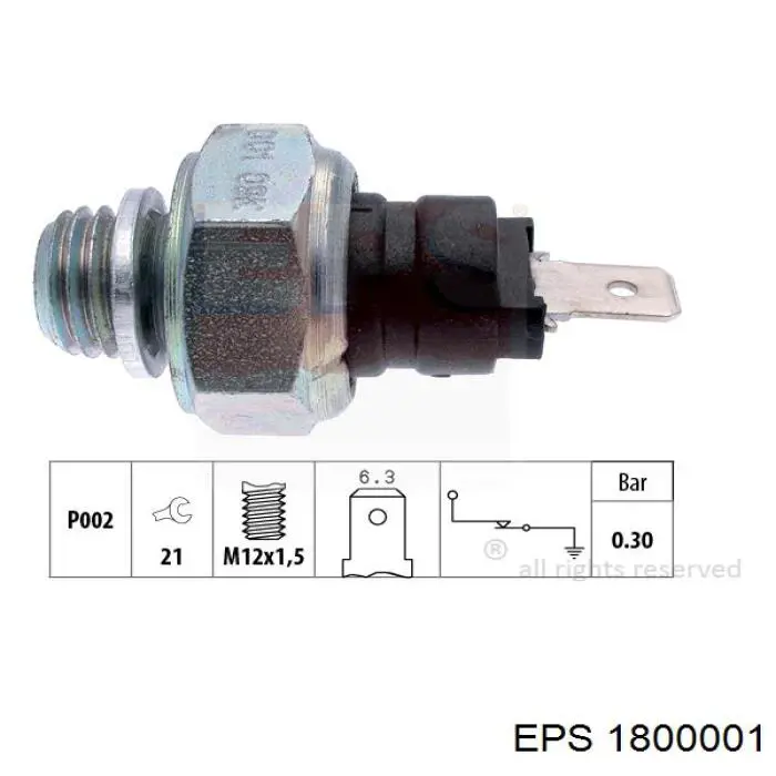 1800001 EPS sensor de presión de aceite