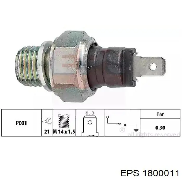 1800011 EPS sensor de presión de aceite