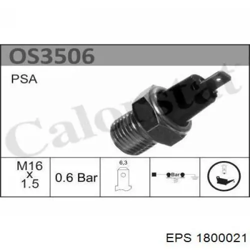 1800021 EPS sensor de presión de aceite