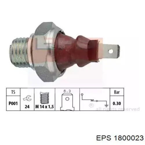 Sensor de presión de aceite 7700655787 Renault (RVI)