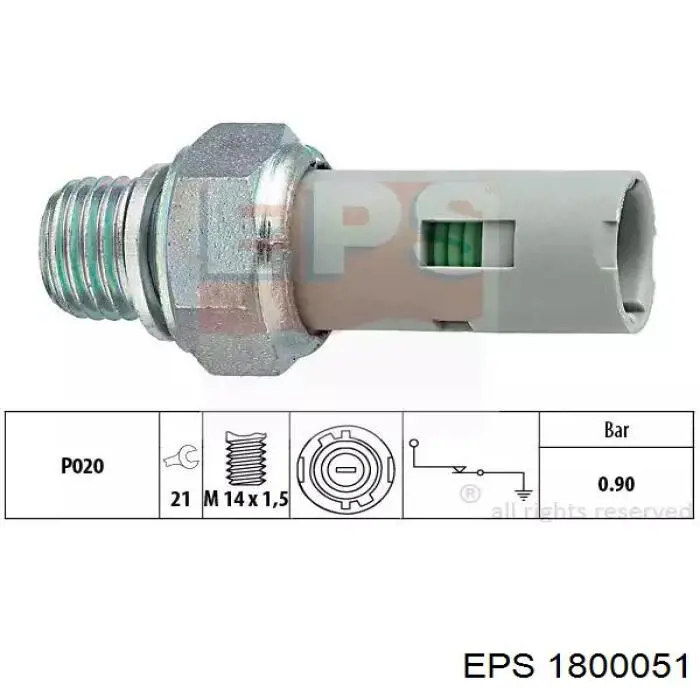 1800051 EPS sensor de presión de aceite