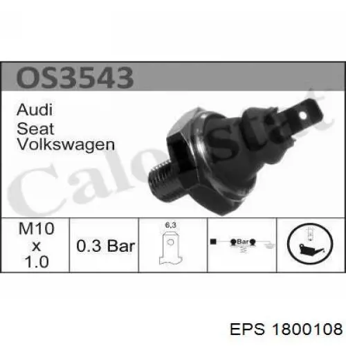 1800108 EPS sensor de presión de aceite