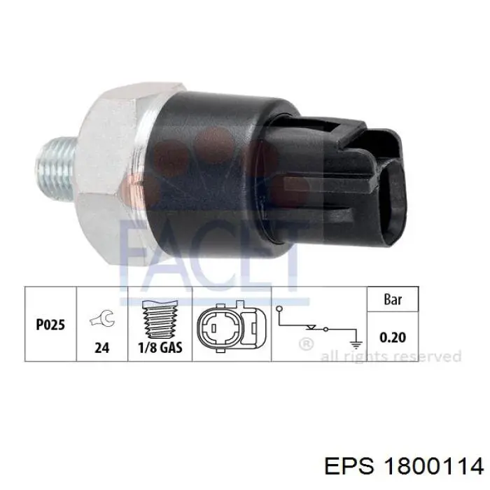 1800114 EPS sensor de presión de aceite