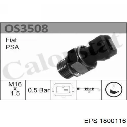 1.800.116 EPS indicador, presión del aceite