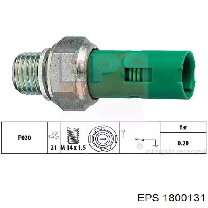 1800131 EPS sensor de presión de aceite