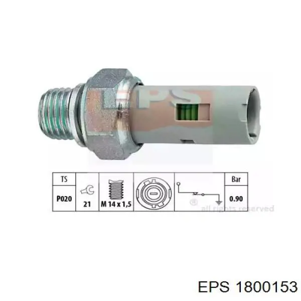 1800153 EPS sensor de presión de aceite