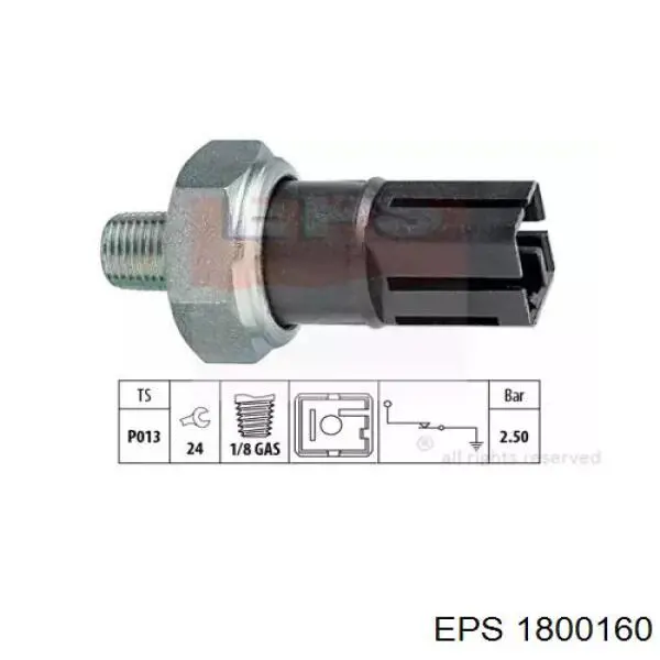 1.800.160 EPS indicador, presión del aceite