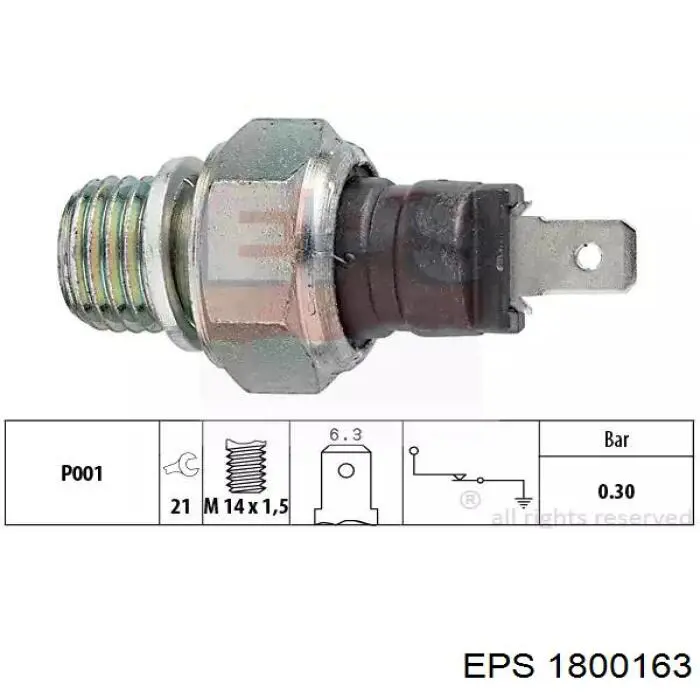 1800163 EPS sensor de presión de aceite