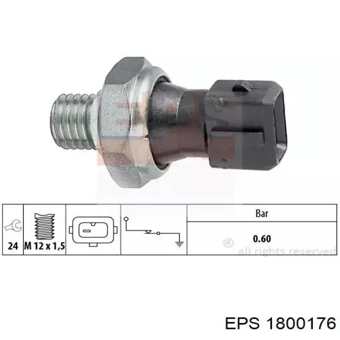 1800176 EPS indicador, presión del aceite