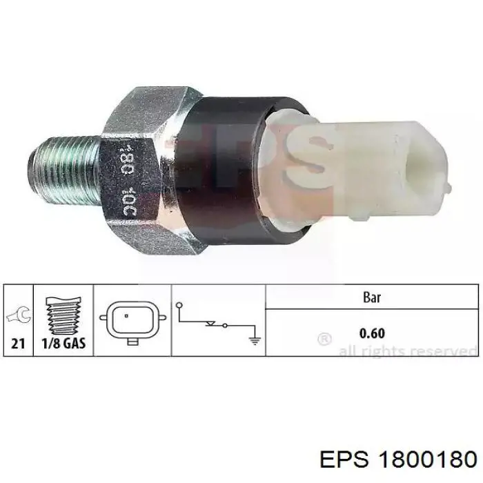 1.800.180 EPS sensor de presión de aceite