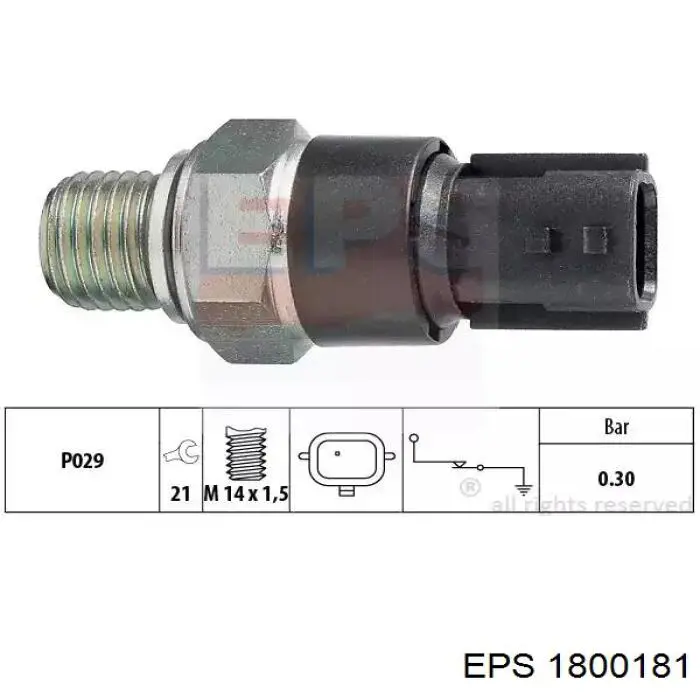 1800181 EPS sensor de presión de aceite