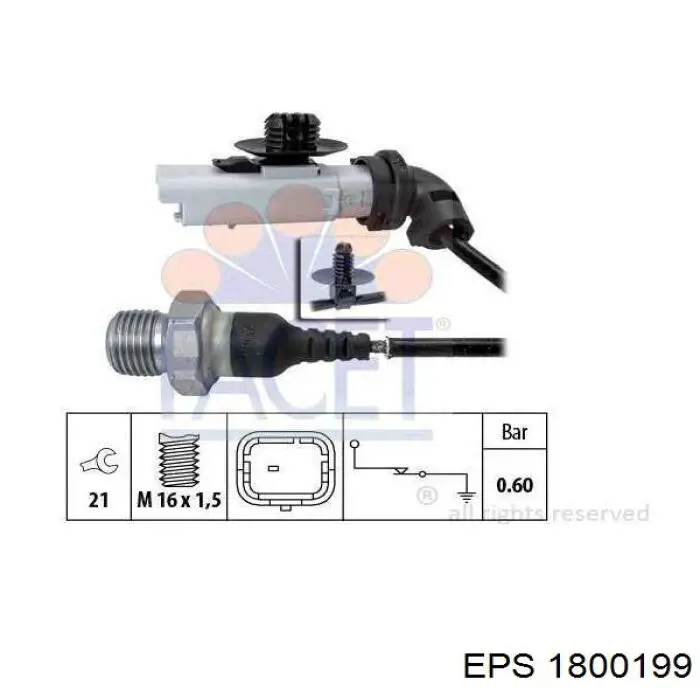 1800199 EPS sensor de presión de aceite
