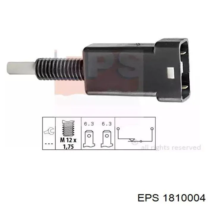 Interruptor de luz de freno 1810004 EPS