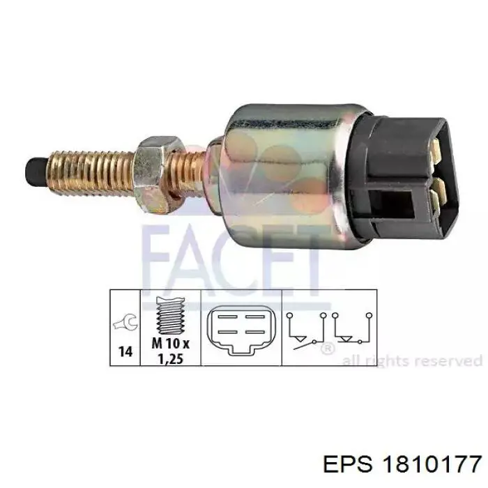 Interruptor de luz de freno MR307093 Mitsubishi