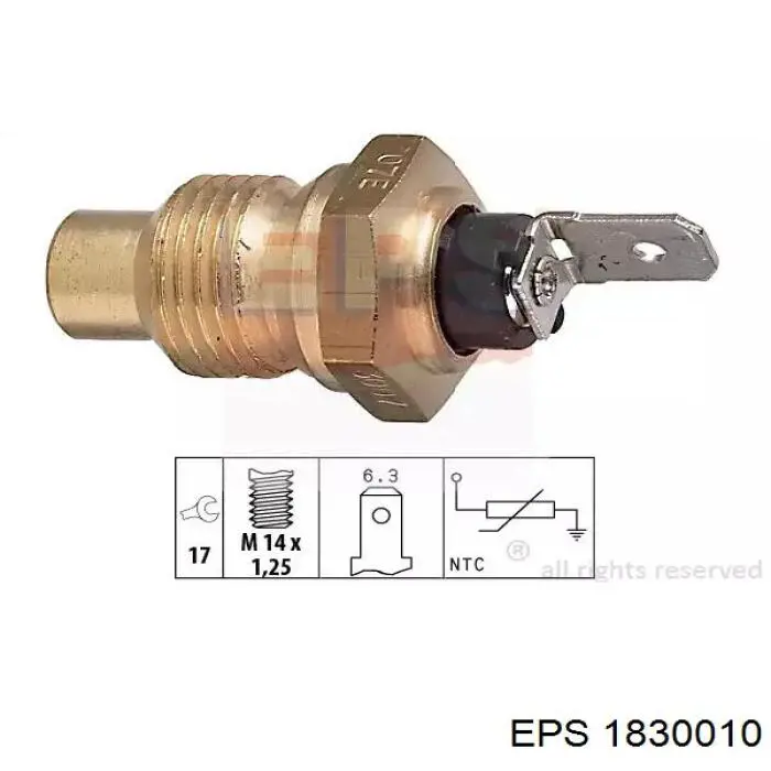 1830010 EPS sensor de temperatura del refrigerante