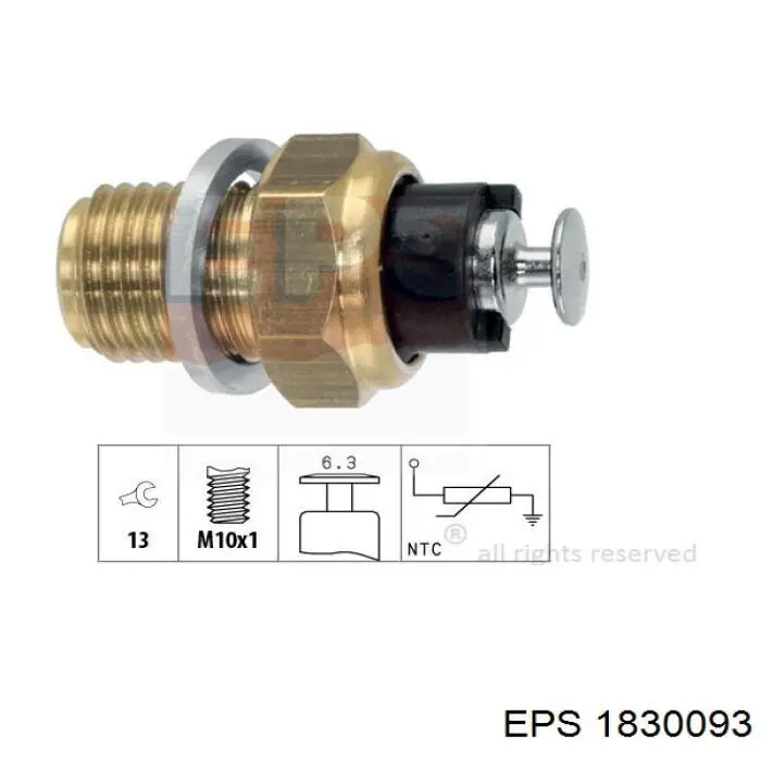 1830093 EPS sensor, temperatura del aceite