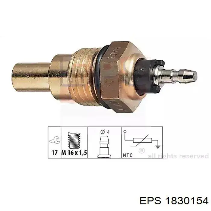 1830154 EPS sensor, temperatura del aceite