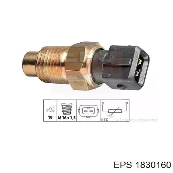 1.830.160 EPS sensor de temperatura del refrigerante