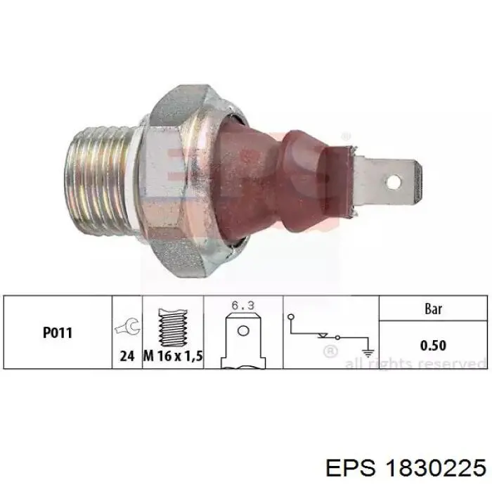 Sensor de temperatura del motor EPS 1830225