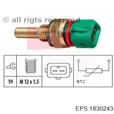 1.830.243 EPS sensor de temperatura del refrigerante