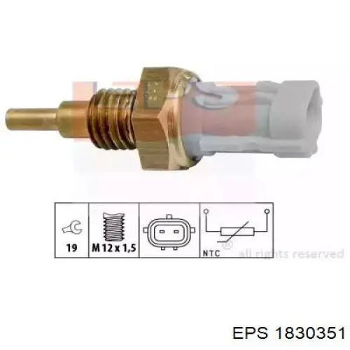 Sensor de temperatura del refrigerante EPS 1830351 precio, desde 5,58 EUR