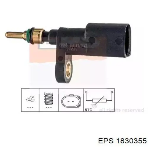 1830355 EPS sensor, temperatura del refrigerante (encendido el ventilador del radiador)