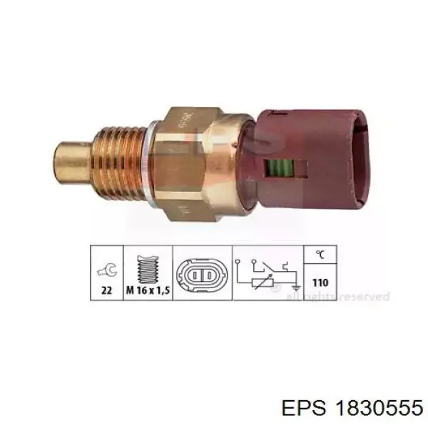 1.830.555 EPS sensor de temperatura del refrigerante