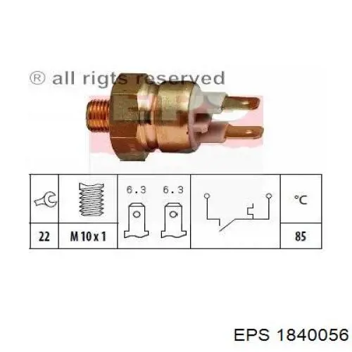 1840056 EPS sensor de temperatura del refrigerante