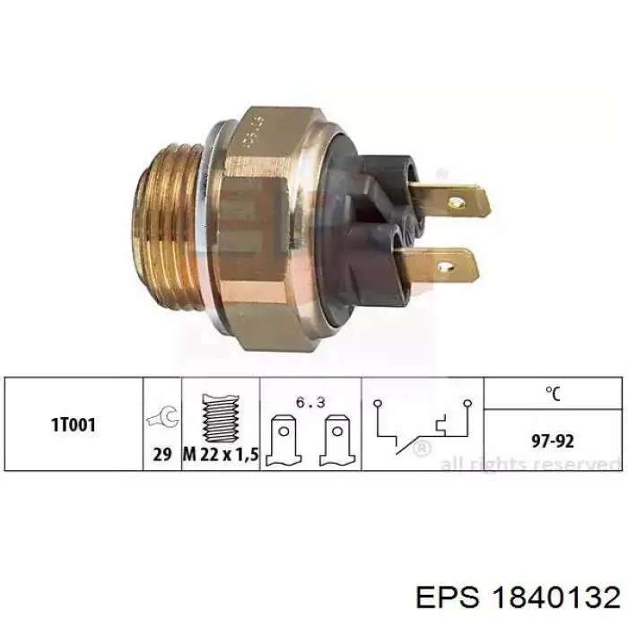 1840132 EPS sensor de temperatura del refrigerante