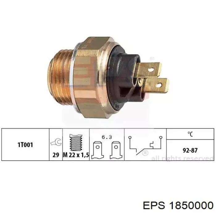 Comprar 1850000 EPS Sensor de temperatura del refrigerante, salpicadero