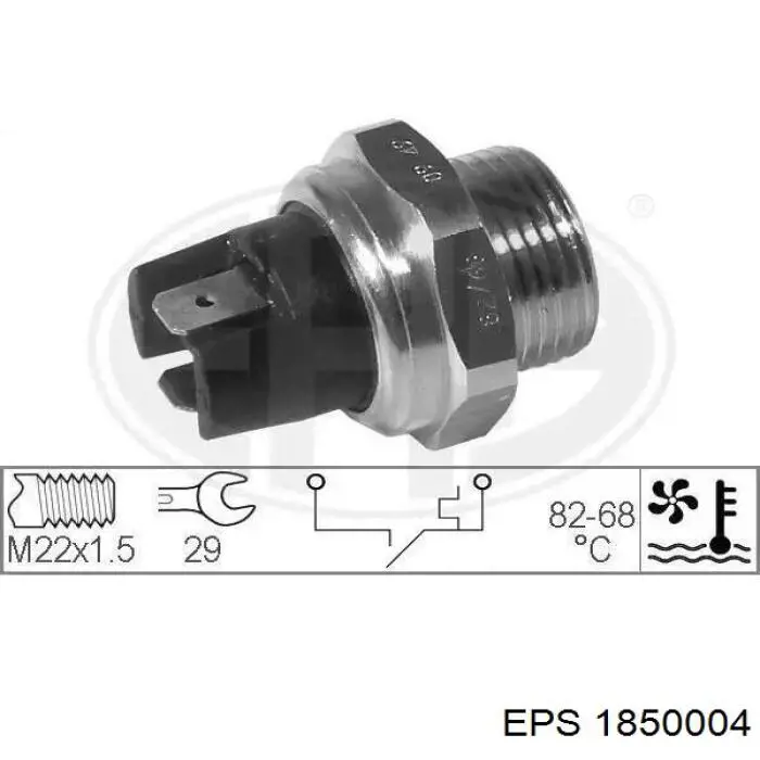 1.850.004 EPS sensor, temperatura del refrigerante (encendido el ventilador del radiador)