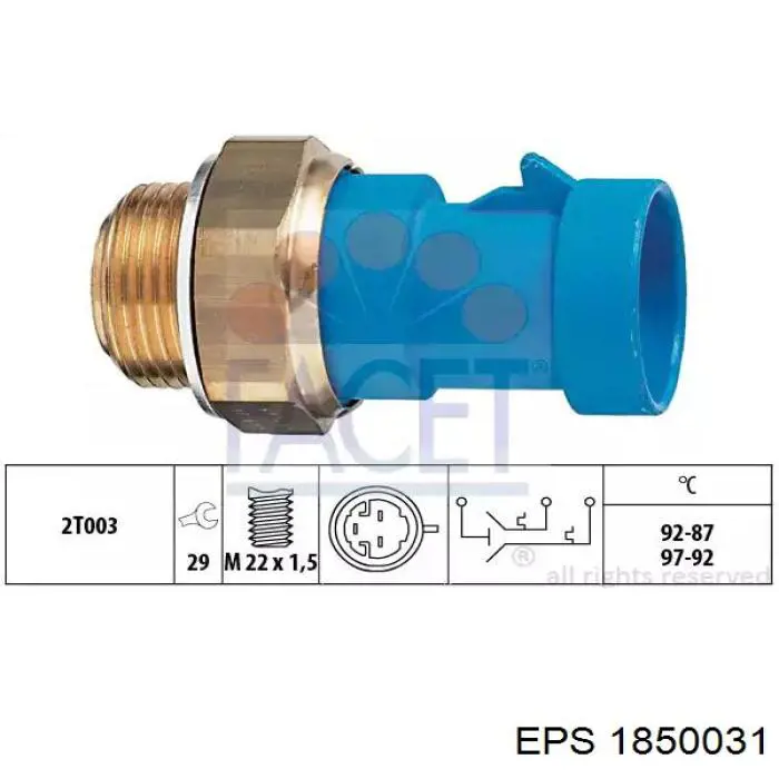 Sensor, temperatura del refrigerante (encendido el ventilador del radiador) Alfa Romeo 145 930