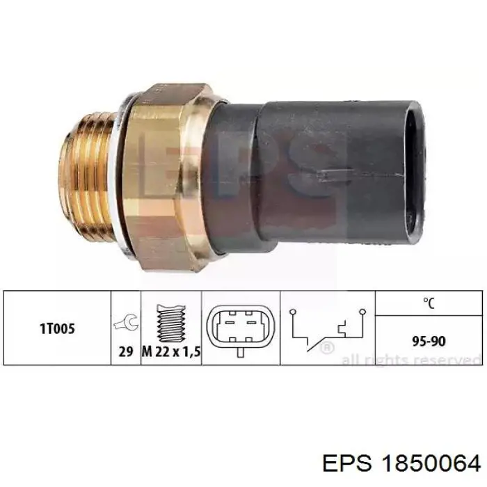Comprar 1850064 EPS Sensor de temperatura del refrigerante, salpicadero